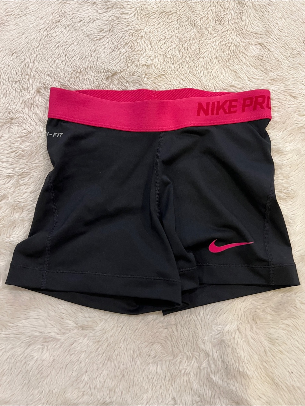 Nike Pro Pink & Black Short size small